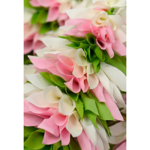 Guirlande de fleurs artificielles roses et blanches, collier floral décoratif pour mariage, mariée, temple, festival, décoration d'entrée de maison - Product Image 4