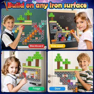 100 Pezzi Blocchi Magnetici STEM, Gioco Educativo Sensoriale, Avventura nella Grotta delle Gemme, Mondo Magnetico, Regalo per Bambini dai <span class=keywords><strong>3</strong></span> Anni in Su - Product Image 6