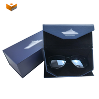 Coffret de lunettes en carton magnétique haut de gamme avec couvercle rabattable, personnalisable, pour lunettes de soleil et cadeaux