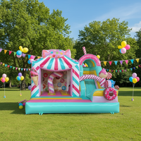 Château gonflable commercial HJ-W852 en PVC, maison de saut écologique, capacité 500 kg, pour enfants, vente et location