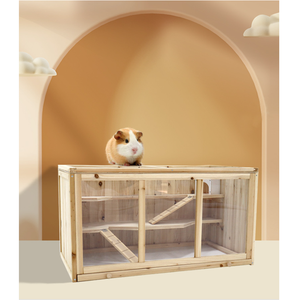 กรงสัตว์เลี้ยงไม้หนูแฮมสเตอร์นกกระทาไก่ Rudin กล่องเพาะพันธุ์สําหรับที่อยู่อาศัยสัตว์เล็ก - Product Image 2