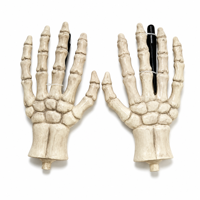 Main de squelette en plastique pour Halloween, accessoire de déguisement durable et réutilisable pour farces, tours, décoration de maison hantée ou de bar