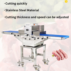 Máquina Rebanadora Automática de Carne Cocida, Rebanadora de Carne Comercial de Acero Inoxidable para Carpa <span class=keywords><strong>Negra</strong></span>, Salmón, Cerdo, Jamón, Tocino - Product Image 3