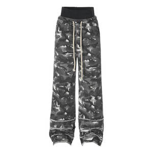 Pantalon double taille élastique pour hommes Pantalon de jogging simple, uni, de couleur unie, avec logo personnalisé - Product Image 4