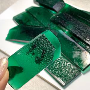 Vente en gros de haute qualité de laboratoire hydrothermal Zambie Asscher Cut Emerald <span class=keywords><strong>Gemstone</strong></span> Lab Grown Vivid Green Emerald - Product Image 2
