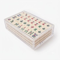 Boîte de rangement pour Mahjong sur mesure en gros, boîte de présentation transparente en acrylique Lucite pour collection de jeux et décoration intérieure