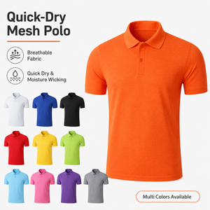 Polo de Malla de Secado Rápido, Transpirable, Manga Corta, con Logotipo Personalizado, Uniforme Deportivo Corporativo, <span class=keywords><strong>Golf</strong></span> OEM - Product Image 1