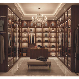 Armoires de luxe modernes haut de gamme avec portes en verre, îlots de rangement, dressing, systèmes de dressing sur mesure en bois pour chambre à coucher - Product Image 6