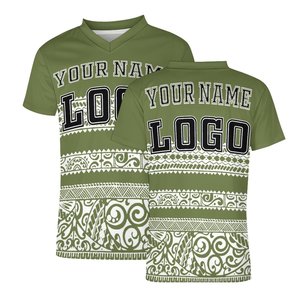 Fabricants de vêtements personnalisés sur demande, maillots de Football respirants pour hommes, t-shirts de sport polynésiens - Product Image 4