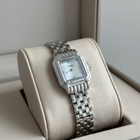 Montre Scottie 9683 de luxe élégante pour femme, cadran carré en nacre, étanche, en acier inoxydable, 16 mm, mouvement à quartz, idéale pour le bureau et les rendez-vous