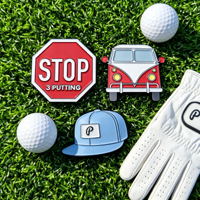 Novedad de resina a granel: Accesorio divertido para marcador de bola de golf, moneda personalizada para pickleball, pulsera de cuero y medallón aleatorio