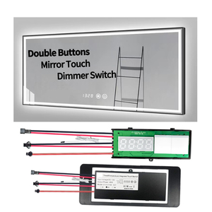 12V 4A Quy Nạp Thông Minh Gương Led điều khiển cảm biến Dimmer Thiết bị chuyển mạch đôi 2 nút cảm ứng phím defogger thời gian hiển thị nhiệt độ - Product Image 5