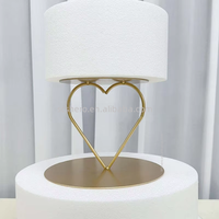 Séparateur de gâteaux moderne en métal doré en forme de cœur, plateau de décoration pour mariage et fête, accessoires de pâtisserie