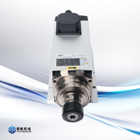 Moteur de broche refroidi par air pour machines à bois avec roulement de bout BT30 et composants de cœur de moteur, puissance 6 kW, 18 000 tr/min, JGF60-18Z/6