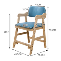 Posture assise correcte des enfants en bois massif apprentissage télésiège élèves Table à manger chaise chaise d'écriture réglable