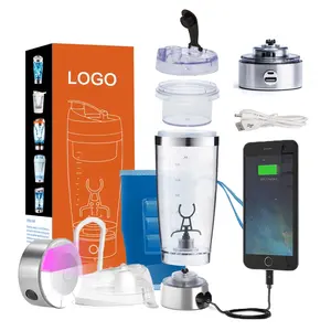 Vortex Usb LED Rechargeable Self Stirring Mixer Automatic Gym Electric Protein Blender Shaker Bottle With Charge Phone And Light