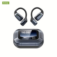 Écouteurs Intra-Auriculaires sans Fil HTC NE25 AI TWS Sport BT V6 avec Écran Couleur LED, Traduction Intelligente, Crochets d'Oreille et Réduction du Bruit