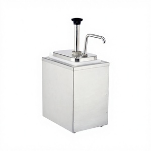 Factory Direct Supply Stainless Steel 2L Condiment Pump Station for <b>Ketchup</b> Tomato Sauce Jam with Pump - Product Image 2