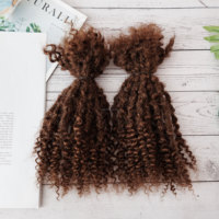 # Estensioni Dreadlock a 4 Tinte Marroni in Capelli Remy, Design alla Moda Goddess Locs, Lunga Durata con Estremità Ricci per Principianti