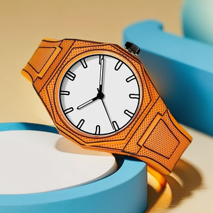 Reloj de silicona con líneas y puntos finos, moderno, deportivo, informal, adecuado para estudiantes, resistente al agua, reloj de cuarzo - Product Image 3