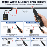 Traceur de fils automobiles EM415PRO, détecteur de circuits courts et ouverts DC 6-42V avec émetteur-récepteur et fils de test pour voiture