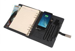 Agenda promotionnel 2024 avec chargeur sans fil 8000 mAh, carnet de notes personnalisé pour entreprise avec batterie externe - Product Image 4