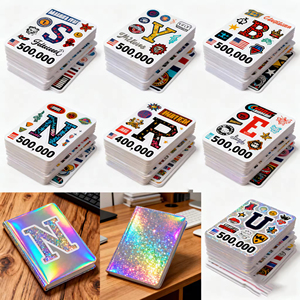 Pegatina de Transferencia de Vinilo con Logotipo Impreso Personalizado, Pegatina Metálica 3D Transparente, Pegatina de Transferencia con Estampado en Caliente Plateado - Product Image 6