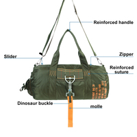 OD Greem Leichtgewicht Schnellverschluss Fallschirmschnalle Täglicher Gebrauch Rucksack Graue Farbe Schwarze Umhängetasche Crossbody-Tasche