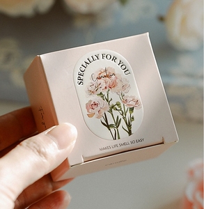 Caja de Regalo Floral 3D Chic y Colorida Hecha a Mano, Vela Aromática para Decoración de Escritorio Moderna - Product Image 4