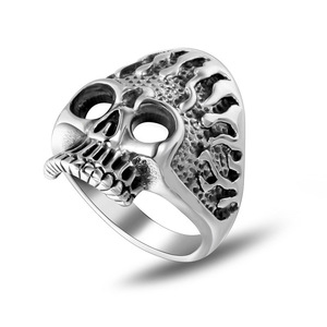 Skull Titanium Steel <b>Ring</b> Men's Index Finger Punk Style SA409 - Product Image 5