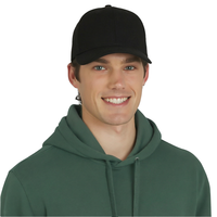 Gorra de Béisbol Casual de 6 Paneles con Logo Ajustable de Algodón Premium para Hombre Hoston, Negra, Talla Única