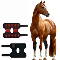 Enveloppe de Genou Souple pour Chevaux à Thérapie par Lumière Rouge 660nm 850nm Infrarouge LED 92 LED avec Contrôle par Panneau Tactile pour la Récupération Articulaire Équine et l'Équitation