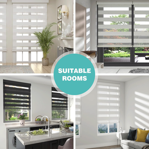 Điện thông minh con lăn Shades ZigBee tuya tự động hai lớp màn cơ giới Zebra Rèm cho cửa sổ - Product Image 6