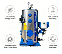 Generator Uap Biomassa Vertikal Otomatis Efisiensi Tinggi LHG 200-2000KG Generator Uap Baja Tahan Karat