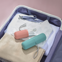 Étui de voyage portable MONR pour brosse à dents, support pour pinceaux de maquillage, boîtes de rangement en plastique, conteneurs de rangement pour brosses à dents