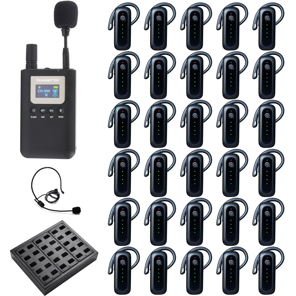 High-end Wireless Audio <strong>Guide</strong> System 2.4G Whisper Tour <strong>Guide</strong> with Display for Simultaneous Interpretation Travel Agency