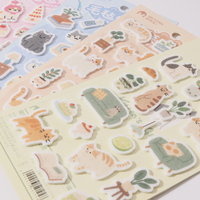 Pegatinas de Fieltro Suave Personalizadas Vigreat, Calcomanías Adhesivas con Diseño de Dibujos Animados para Decoración de Cuadernos, Pegatinas Impermeables para Manualidades