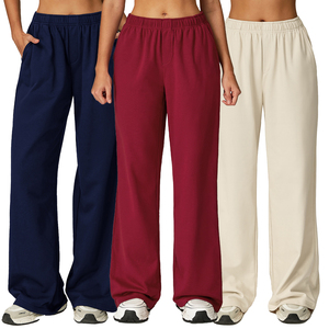 Pantaloni sportivi a vita alta autunno/inverno pantaloni larghi e dritti larghi pantaloni sportivi da corsa Outdoor Casual da <span class=keywords><strong>donna</strong></span> - Product Image 1