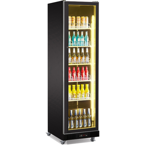 Vitrine verticale 1 porte entièrement vitrée de haute qualité pour la vente en gros et réfrigérateur à boissons à circulation d'air refroidi - Product Image 3