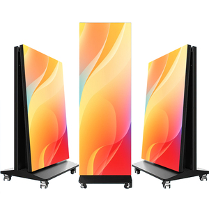 Affichage LED pliable sans soudure Full Color P1.86 GOB 80 pouces, affiche numérique, kiosque publicitaire vertical avec flight case - Product Image 1