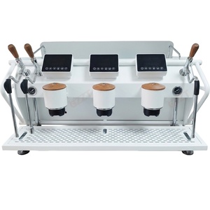 <span class=keywords><strong>Cafetera</strong></span> Comercial <span class=keywords><strong>Italiana</strong></span> de Tres Grupos, <span class=keywords><strong>3</strong></span> Cabezales, Caldera de 15l, Bomba Rotativa Importada, Máquina de Espresso Semiautomática, 180 <span class=keywords><strong>Tazas</strong></span>/Hora - Product Image 1