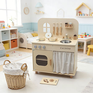 Ensemble <span class=keywords><strong>de</strong></span> <span class=keywords><strong>cuisine</strong></span> éducatif <span class=keywords><strong>de</strong></span> haute qualité, machine à laver, réfrigérateur, jouets en bois pour simulation <span class=keywords><strong>de</strong></span> lavage et <span class=keywords><strong>de</strong></span> cuisson - Product Image 6