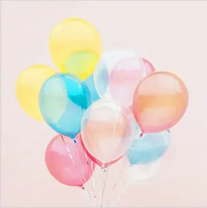 Cymylar 10Inch 2.3g Crystal Pastel Balloons Crystal Transparent Latex Balloons Crystal Clear Balloons For Party Decoration