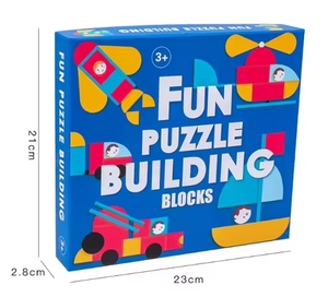 New Design Cognitive Board 10 Double-sided Cards Matching Block Puzzles Montessori Tangram cheap Toys For Kids Toddler Unisex - Product Image 6