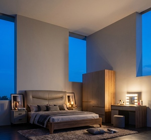 Ensemble <span class=keywords><strong>de</strong></span> Chambre Complet Luxe Abordable : Lit Double avec Tables <span class=keywords><strong>de</strong></span> Chevet, Mobilier <span class=keywords><strong>de</strong></span> Chambre Moderne King Size - Product Image 2