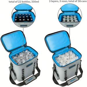 कस्टम लोगो बड़ा इन्सुलेट थर्मल लंच बैग पोर्टेबल फोल्डिंग पिकनिक कूलर आउटडोर ढहने वाला इन्सुलेट हो सकता है - Product Image 4