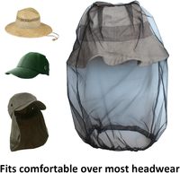 Filet anti-moustiques portable 96*54cm pour la tête, protection faciale en maille fine, housse anti-insectes en polyester pour la randonnée en extérieur