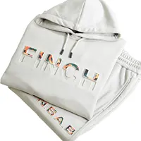 Men Finch Garment 2022 Hot Sale Embossed Sweatpants And Hoodie Set Men Jogging Custom High Quality Embossed Tracksuit