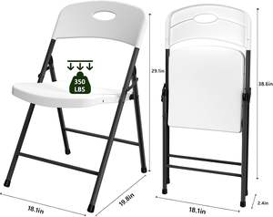 كراسي تناول طعام بيضاء محمولة بسعر الجملة - Product Image 2