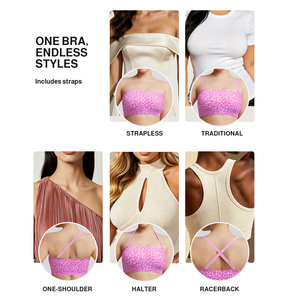 Waistdear - <span class=keywords><strong>Sujetador</strong></span> <span class=keywords><strong>sin</strong></span> <span class=keywords><strong>tirantes</strong></span> para mujer, antideslizante, <span class=keywords><strong>sin</strong></span> aros, acolchado, convertible, multiusos, tipo bandeau, bralette <span class=keywords><strong>sin</strong></span> costuras - Product Image 3